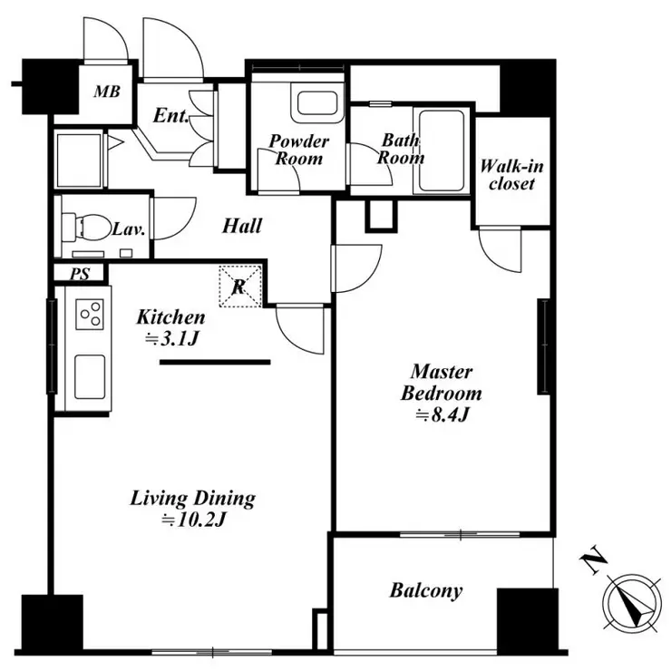 アクロス目黒タワー 9階階 間取り