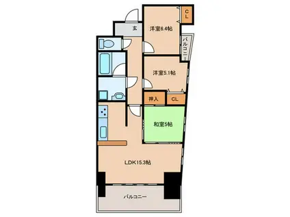 サンコート南草津II番館(3LDK/10階)の間取り写真