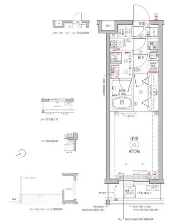 クレイシアIDZ祐天寺II 3階階 間取り