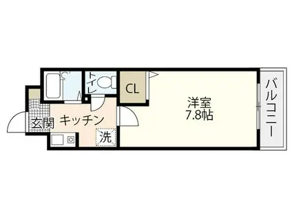 槙林ビル(1K/2階)の間取り写真