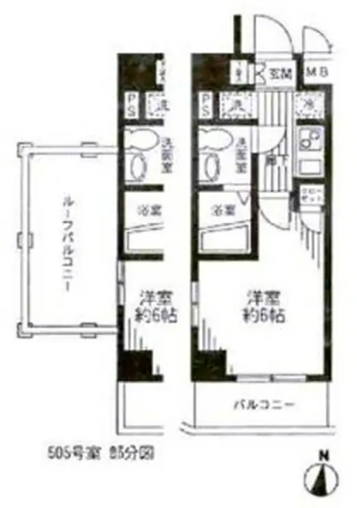 プレール・ドゥーク津田沼 5階階 間取り