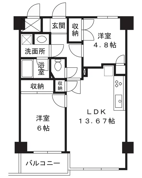 琳和サニーコート 4階階 間取り
