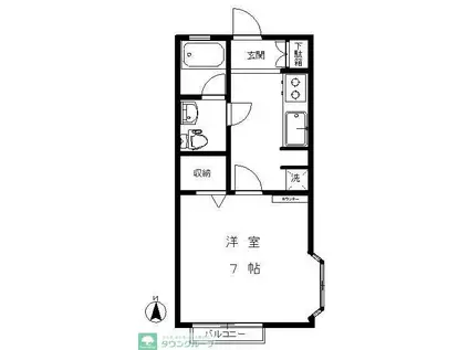 アン・ナチュール(1K/2階)の間取り写真