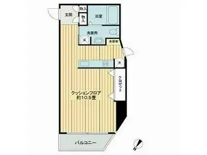 フラワーシティINブラボン(ワンルーム/5階)の間取り写真