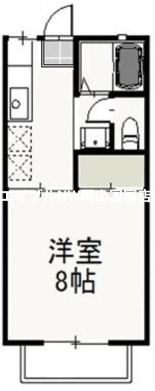 S・T・VILLA TSUSHIMA B(1K/1階)の間取り写真