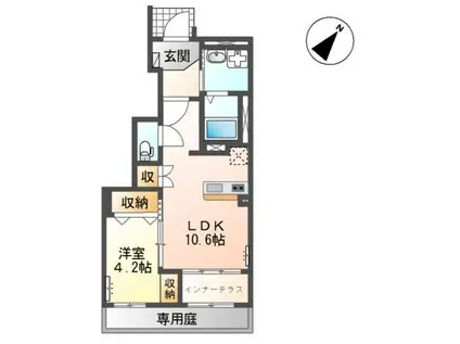 DA・MONDE(1LDK/1階)の間取り写真