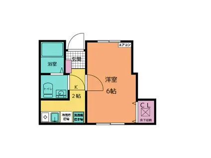 プライムコート久里浜(1K/1階)の間取り写真