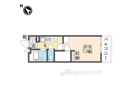 レオパレスグリーンアンバー(1K/2階)の間取り写真