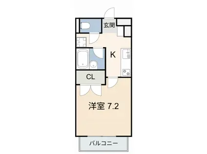 GRAICIOUS S-PLACE(1K/2階)の間取り写真