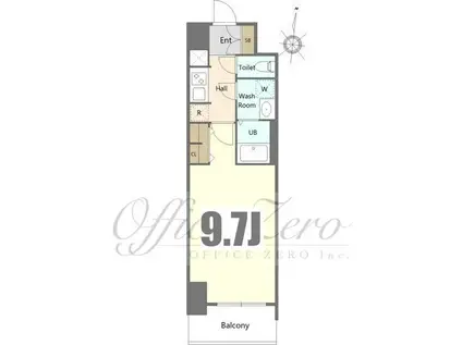 S-RESIDENCE岐阜駅(1K/12階)の間取り写真