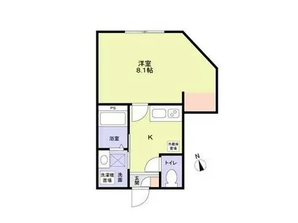 PHOS八王子(1K/1階)の間取り写真