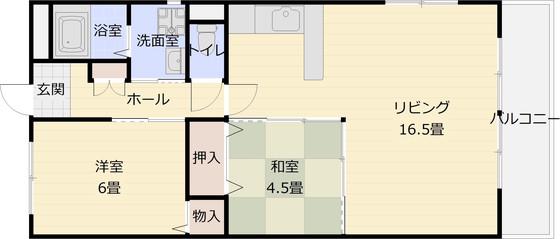 第3コーポ平野(2LDK/3階)の間取り写真