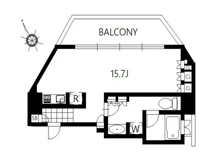 神宮前シティタワー(ワンルーム/6階)の間取り写真
