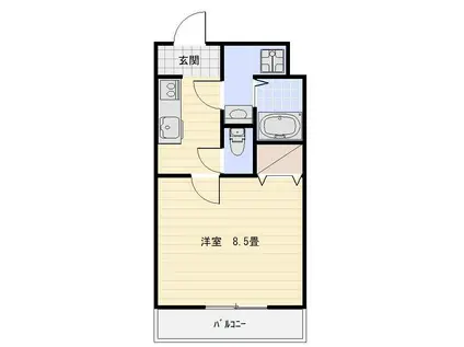 BLANDINI(1K/5階)の間取り写真