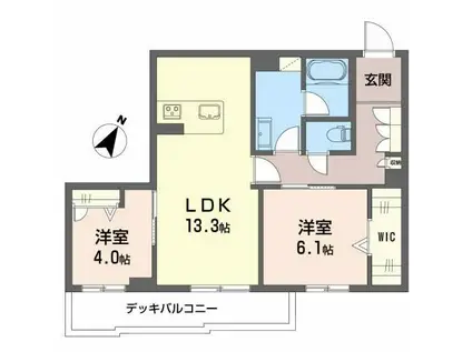 BEREO OIWA(2LDK/1階)の間取り写真