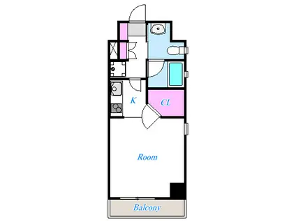 スパシエ国立矢川(ワンルーム/6階)の間取り写真