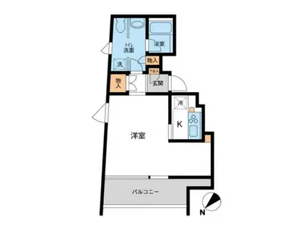 FLEG赤坂(1K/5階)の間取り写真