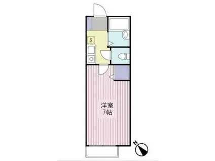 ガーデンハウス三軒茶屋(1K/1階)の間取り写真