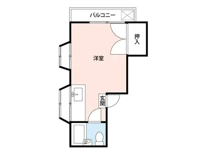 ラークヒルズ(ワンルーム/1階)の間取り写真