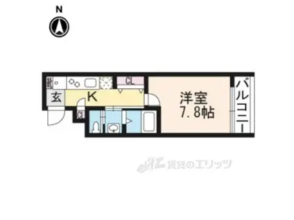 シルクシティ柳櫻(1K/5階)の間取り写真