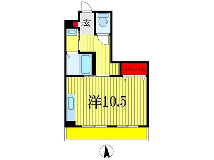 ペイサージュパレス(ワンルーム/1階)の間取り写真