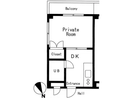 サンパレス(1K/1階)の間取り写真