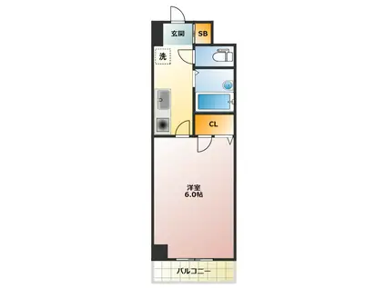 メゾン アッシュ テ ファミーユ(1K/3階)の間取り写真