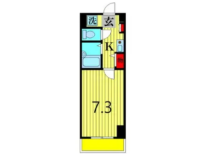 第8白子ビル(1K/2階)の間取り写真