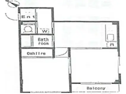 グリーンフラッツ青山(2DK/2階)の間取り写真