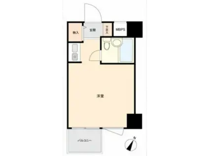 ライオンズプラザヨコハマ戸部(ワンルーム/4階)の間取り写真