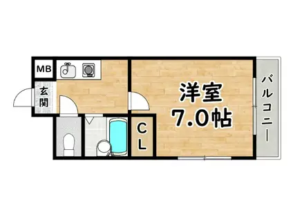 勝栄マンションパート5(1K/4階)の間取り写真