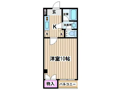 サクラパレス(1K/3階)の間取り写真