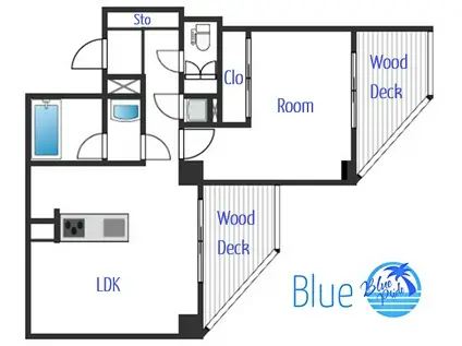グリーンテラス横浜(1LDK/4階)の間取り写真