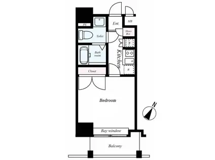 ダイナコートエスタディオ大濠公園II(1K/4階)の間取り写真