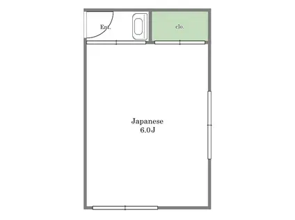 ゼナーナ(ワンルーム/2階)の間取り写真