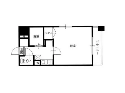 パンルネックス・クリスタル博多駅南II(1K/2階)の間取り写真