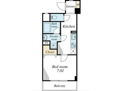 サンライズハイム(1K/5階)の間取り写真