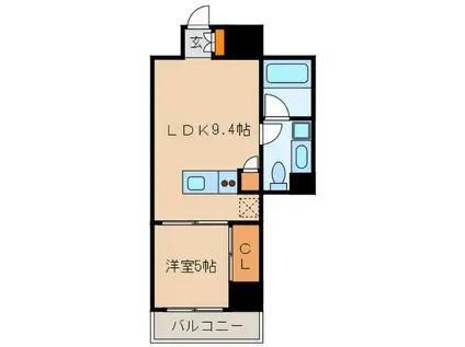 ベルファース本郷弓町(1LDK/12階)の間取り写真