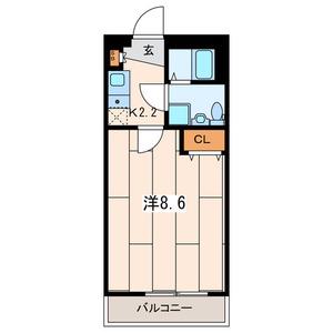 JメゾンKII(1K/3階)の間取り写真