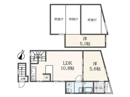 LA REVERENCE(1LDK/2階)の間取り写真