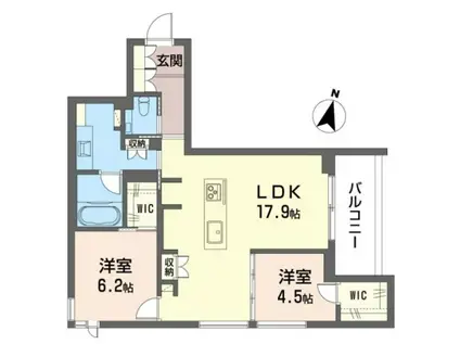 アロン・ド・赤堤(2LDK/2階)の間取り写真