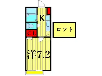 LIVE FOREVER-III(1K/2階)の間取り写真