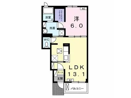 クレールコート(1LDK/1階)の間取り写真