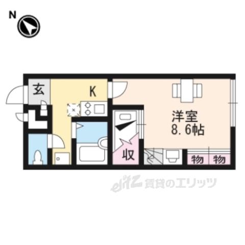 レオパレス白山荘(1K/2階)の間取り写真