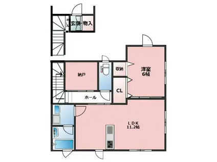 コンフォートガーデン(1LDK/2階)の間取り写真