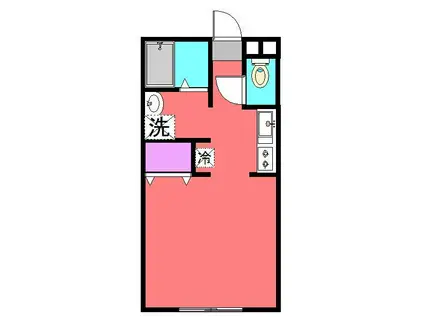 ブランメゾンⅡ(1K/2階)の間取り写真