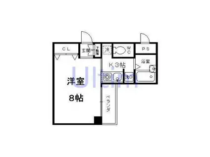 CASA VENTI(1K/1階)の間取り写真