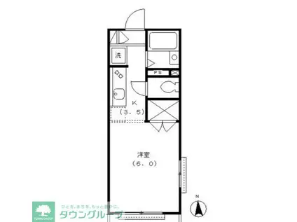 メゾンケーワイ(1K/3階)の間取り写真