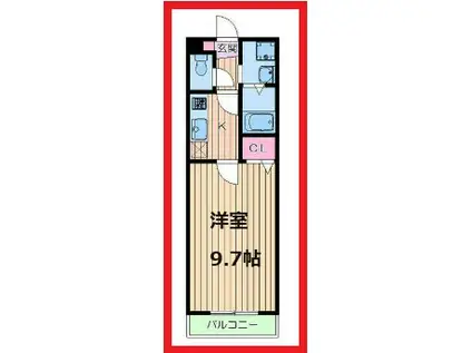 カームリ―フォレスト(1K/2階)の間取り写真