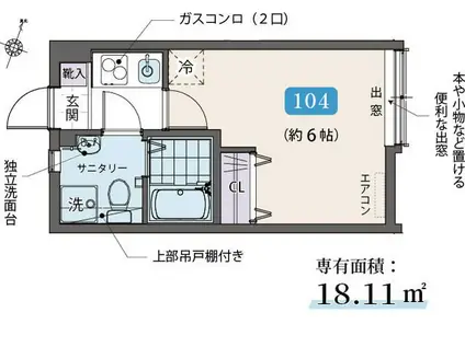 プログレス東松原(1K/1階)の間取り写真